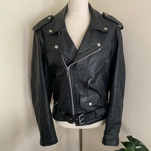 VTG FIRST Genuine Leather Motorcycle Jacket